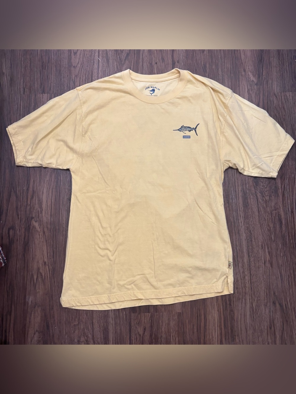 Joe Marlin Reel Sensational Yellow Marlin Graphic T-Shirt XXL Coastal Tee